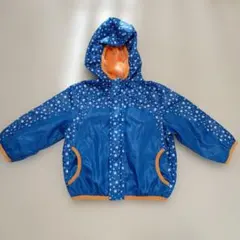 青色星柄フード付きアウター