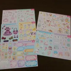 キラピチ付録 はってはがせる！シール サンリオ 5枚セット