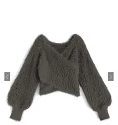 フェザーニットカシュクールトップス [kz448]