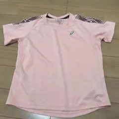 asics アシックス ランニングシャツ ピンク Sサイズ