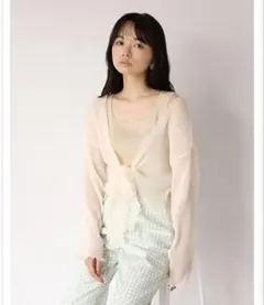 NICECLAUP/インナーセットプリーツシアートップス