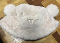 ディズニー ミッキー バケットハット ファー 帽子 ベージュ