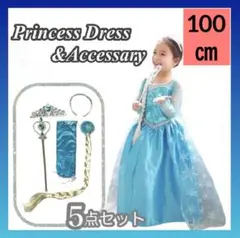 エルサ風 ドレス プリンセス Princess 100 アクセサリー ディズニー