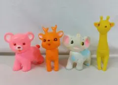 ダ*ン様 昭和レトロ　１９７０年代　ラバードール　ソフビ　動物　ゾウ　キリンなど 昭和レトロ アニマル ラバードール 動物 ソフビ 6体 ヴィンテージ 当時