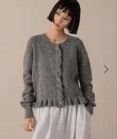 LOWRYS FARM チビフリルカーディガンLS