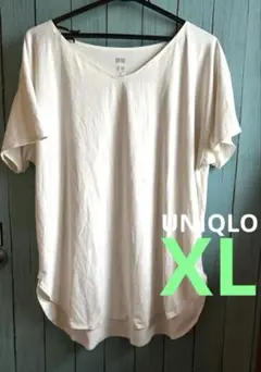 ユニクロ　エアリズムシームレスVネックロングT半袖