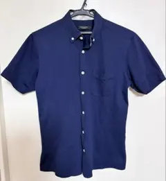 【美品】BURBERRY BLACK LABEL メンズネイビーシャツ　サイズ2