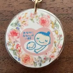 マタニティマーク　マタニティーキーホルダー　 母子イラストのアクリルキーホルダー