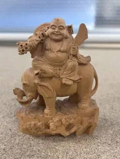 黄楊木製 布袋像 笑顔 緒締 手彫り - メルカリ