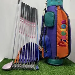 美品　レディース 右利き用 ゴルフクラブセット キャディバッグ付き 初心者のサムネイル