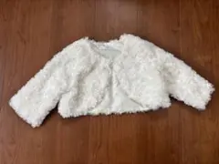 【美品】キャサリンコテージ　ファーボレロ ホワイト 95cm〜100cm