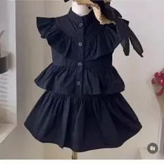 【新品未使用】フリル半袖ワンピース