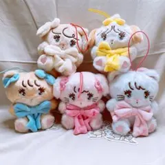 mikko characters 抱きしめおリボン　マスコット　5種セット