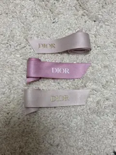 Dior ロゴ入りサテンリボン 3本セット