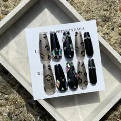 レオパード柄 プレスオンネイル 10本セット