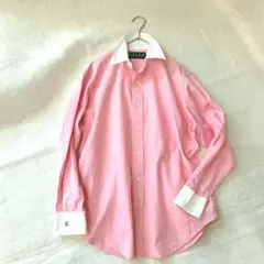 【超美品✨️】Ralph Lauren袖口刺繍入りクレリックシャツ S〜M