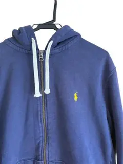 90s vintage ラルフローレン ジップアップ　パーカー　XLネイビー