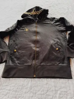 Champion フード付きジャージ ブラック