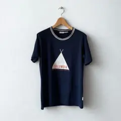 Columbia Tシャツ メンズ 紺 オレンジ 白 速乾 アウトドア スポーツ