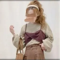 しまむらakaneさん新品タグ付きビスチェ付きプルオーバーLサイズ