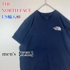 ●T773【US輸入】ザ・ノース・フェイス 半袖 Tシャツ ネイビー系【XXL】