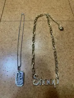 ネックレス HOOD BABY ロープ チェーン ホワイト ローズ シルバー 