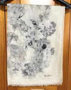 MaxMara花柄ストール グレー系