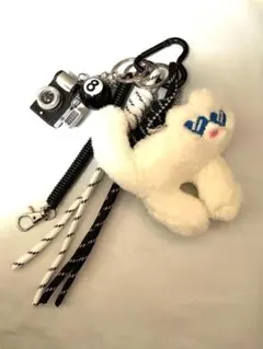 じゃらじゃらキーホルダー 猫 黒 推し活 大人 キーリング 小物 バッグチャーム