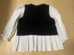 フリル付き長袖トップス