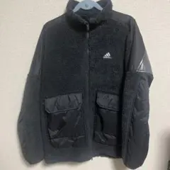 adidas フリースジャケット L 黒