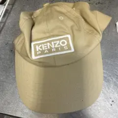 KENZO ベージュキャップ トラ刺繍 Uサイズ
