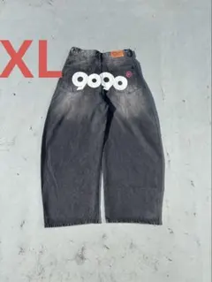 9090 OG Logo Painted Denim Pants