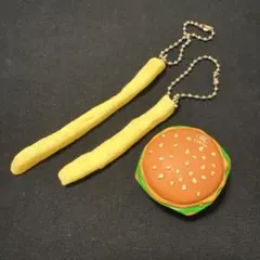 ハンバーガー プルバックカー　フライドポテトキーホルダー2本セット