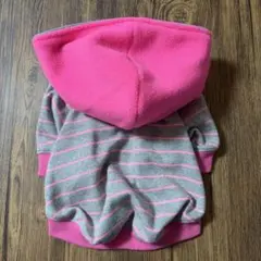 ハンドメイド　犬服　リブ付きフードラグラン　フレブル　パグ