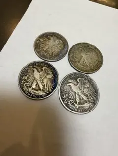 ウォーキングリバティ1ダラー/ハーフダラー(2枚セット) Yahoo!オークション -「ウォーキングリバティハーフダラー」の
