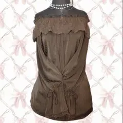 axes femme 姫 オフショル リボン y2k 平成 レース クラロリ