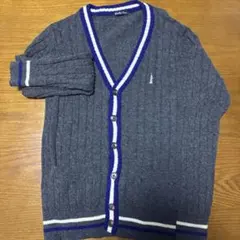 EAST BOY ケーブル編みカーディガン