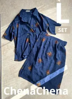 レトロセットアップ❁ 年代物　総柄　ヴィンテージ　昭和レトロ