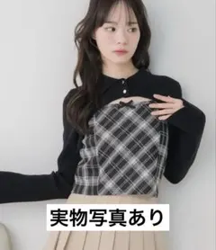ems excite チェックキャミドッキングNT ブラックのサムネイル