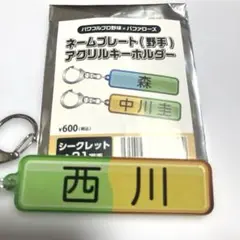 オリックスバファローズパワプロ野球ネームプレートアクリルキーホルダー西川選手