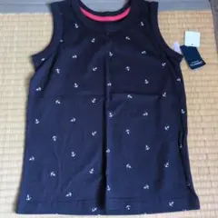 ネイビー アンカー柄 タンクトップ 140