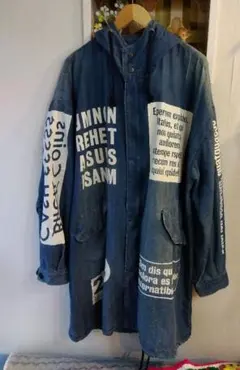 本日限定SALE！BAYCREST デニム×イラストフードロングジャケット