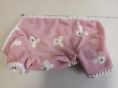 犬服 XXL ピンク うさぎ模様 フリース