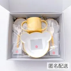 〔2025年購入品〕tak. クマ型子供用食器セット イエロー　出産祝い 新品