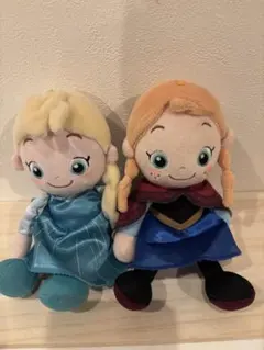 【中古品】アナと雪の女王 ぬいぐるみセット（アナ・エルサ）