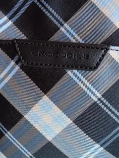 【新品】CROCODILE ショルダーバッグ ネイビー×ブルー他 チェックのサムネイル