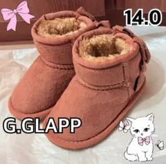 G.GLAPP グリップグラップ ムートンブーツ 女の子 14 リボン ピンク