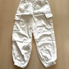 【美品】GU ジーユー　パラシュートカーゴパンツ ホワイト　Lサイズ