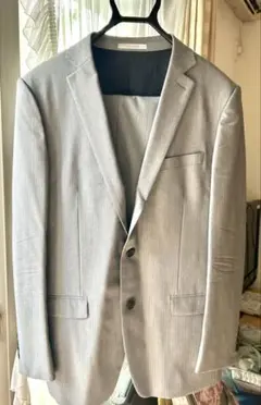 【美品】Calvin Klein グレー ストライプ スーツセット