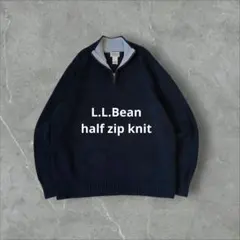 まっさん様 L.L.Bean ハーフジップ セーター ニット 古着 ネイビー